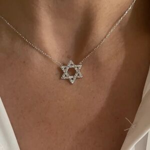 Cz Star of David Necklace